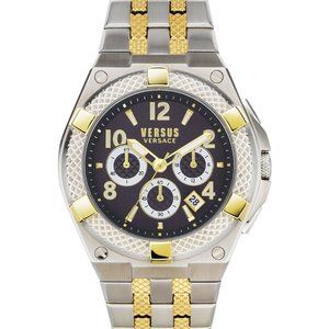 Versace 46mm Ladies Two Tone Watch New